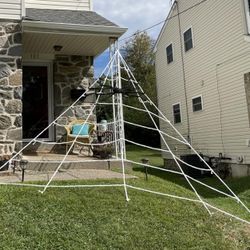 200" Spider Web & 59" Giant Spider – Indoor/Outdoor Halloween Decorations