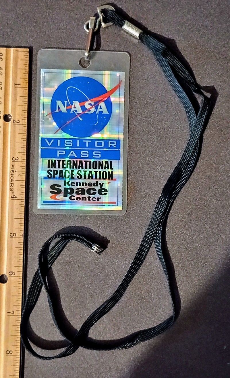 NASA Visitor Pass Kennedy International Space Center Badge Collectible