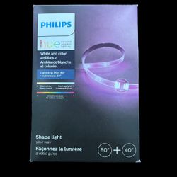 Phillips Hue LightStrip Plus Dimmable LED Smart Light 80” Plus 40” Extension