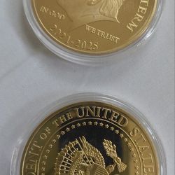 Gold Plated 2021-2025 Donald Trump Coin - ERROR