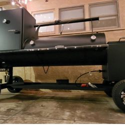 Lone Star Grillz 24x48 Offset Smoker W/30” Verticle Smoke Box