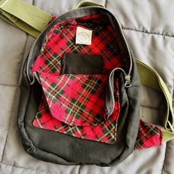 Canvas Plaid Crossbody Purse Locally Handmade