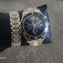 Gold And Black Watch 