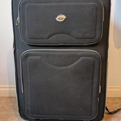 Large black rolling suitcase