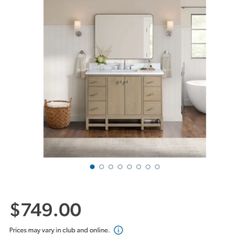 48” Becki Owen’s  Bathroom Vanity  (has Crack)
