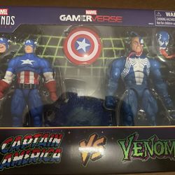 Marvel legends Captain America and venom