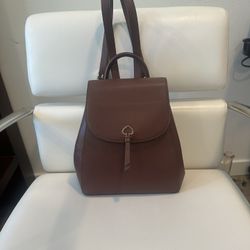 Wine Colored Leather Kate Spade Mini Backpack 