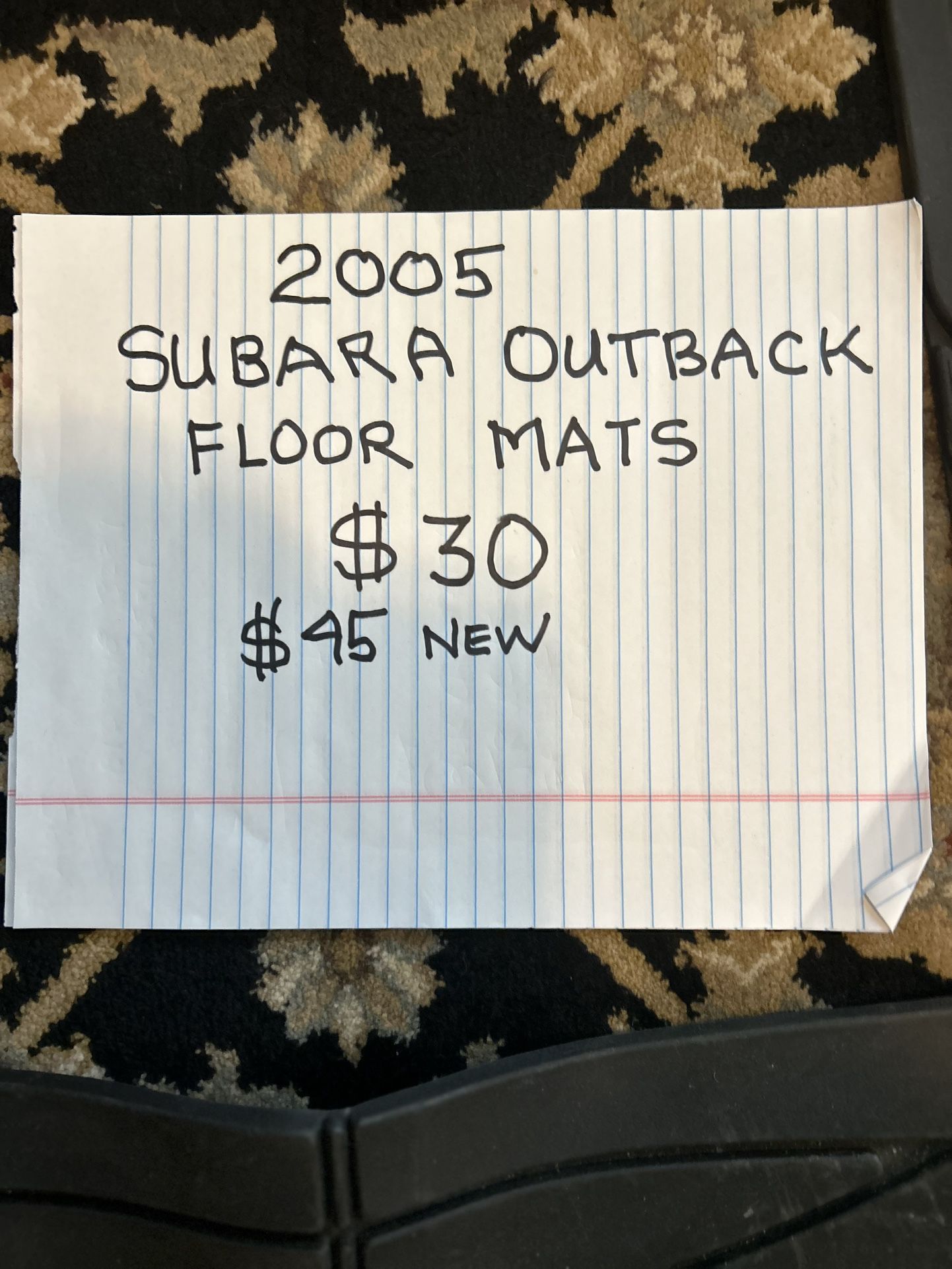 2005 Subaru Outback Motor Trend Floor Mats