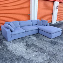 4 Piece Gray Cloud Modular Sectional Sofa Couch 🚛 SAME DAY DELIVERY!