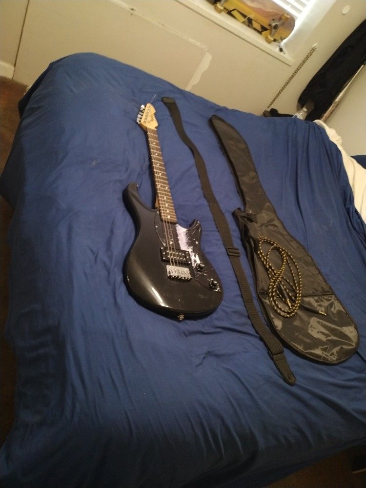 Electric Guitar Bag Chord And Strap
