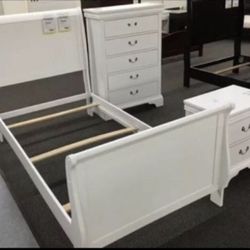 TWIN SIZE WHITE BEDROOM SET NEW