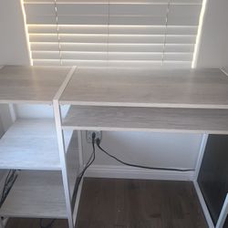 White Open Writing Desk