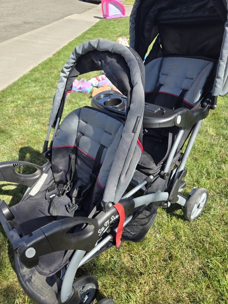 Double Sit And Stand Baby Stroller 