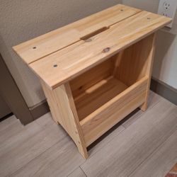 Ikea PERJOHAN Stool with storage, pine