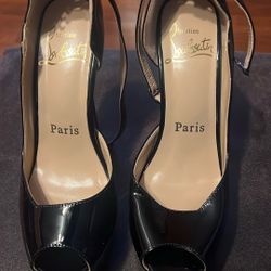 Christian Louboutin Black Red Bottoms Platform Stilettos
