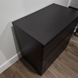 Black 3 Drawer Dresser