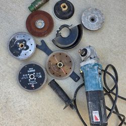 Makita Angle Grinder with Diamond Blades & Core Bit