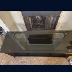 Black Glass tv Stand