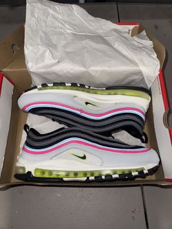 Nike airmax 97 neon black white Sz 12