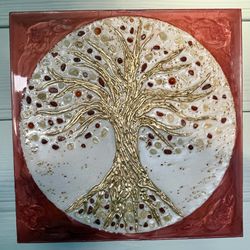 Árbol de la Abundancia con Ágata Roja y Citrino – Hecho a Mano