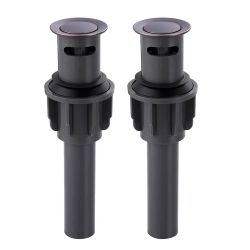 (2-Pack) Bathroom Sink Pop Up Drain With Overflow in Oil Rubbed Bronze