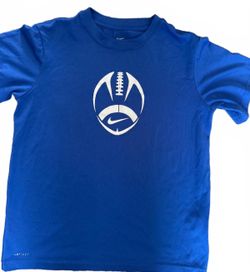 Nike Dri-FIT Blue Football Graphic T-Shirt Medium