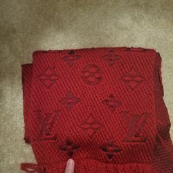 Red Louis Vuitton Scarf