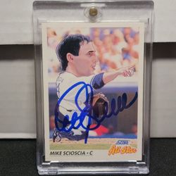 Mike Scioscia Dodgers Autograph Baseball Card ⚾️ 