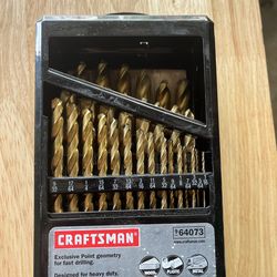Craftsman Titanium Coated Drill Bit Set.