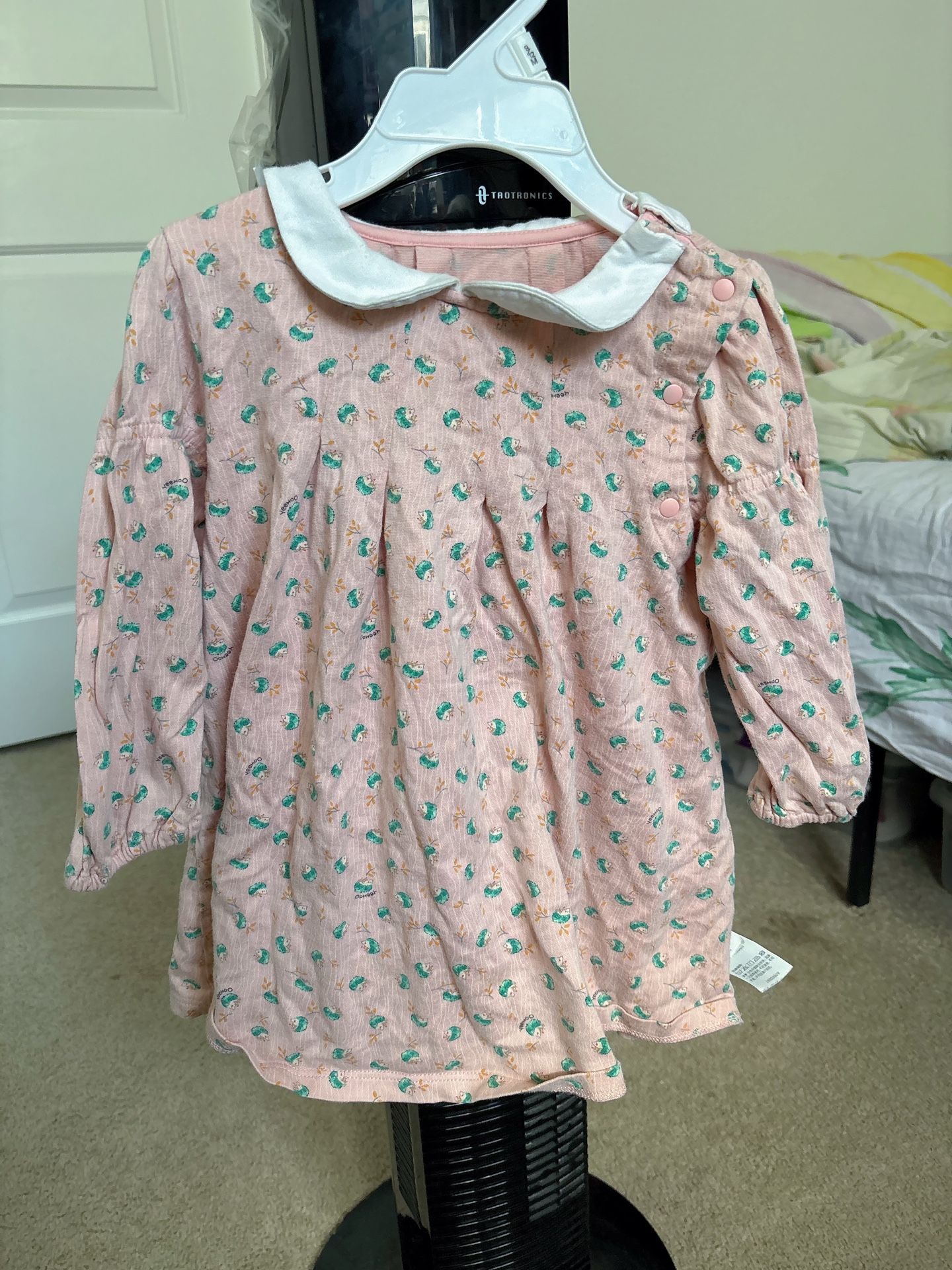 Toddler Girls long sleeve dress size 2-3T little girl top dress pink Comes from pet free smoke free home Washed with detergent & sanitizer