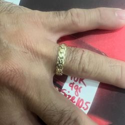 10K Solid Gold 🇨🇺 Links Wedding Ring 4Gr Size 10.5