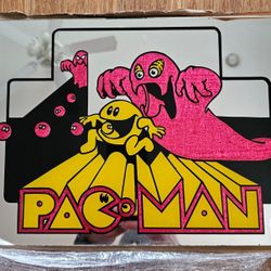 Vintage Retro Pacman Pac-Man Carnival Glass Art