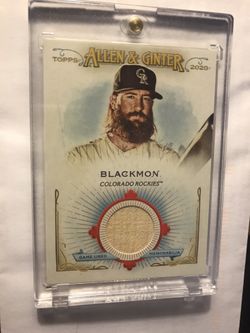 Allen & Ginter Charlie Blackmon Memorabilia card