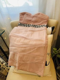 Pink Strapless Dress