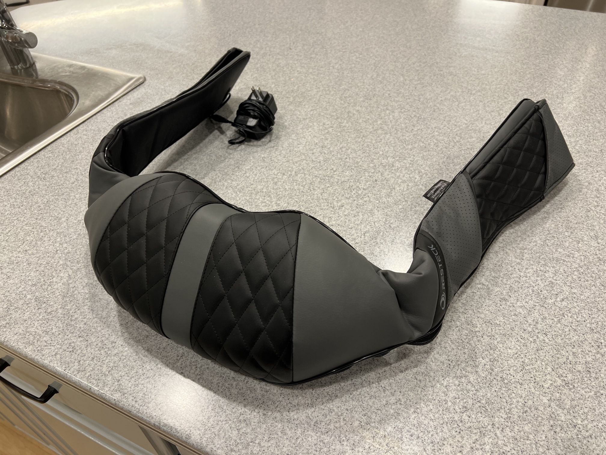 Neck and back massager with heat