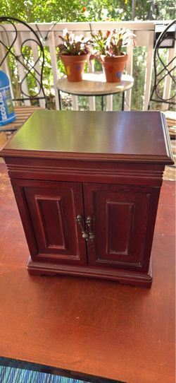 Wooden Jewelry Armoire Cabinet Box