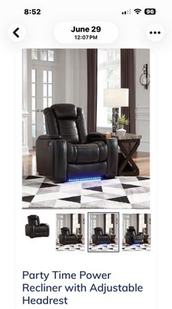 Ashley Power Recliner with Adjustable Headrest