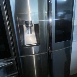 Samsung Family Hub Four Door Flex Fridge Steel