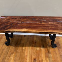 Solid Wood And Antique Table/bench