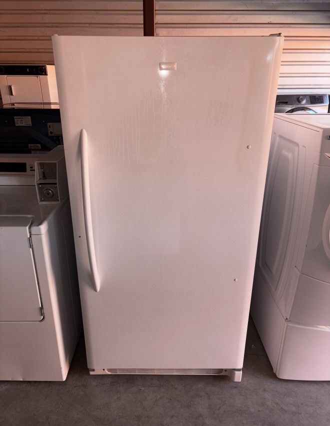 White Frigidaire Standing Freezer