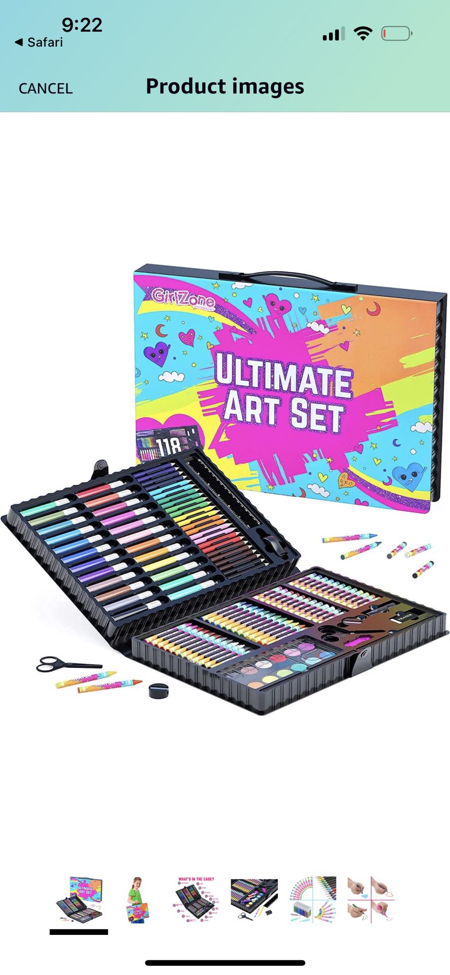  GirlZone Ultimate Art Set for Girls, 118-Piece Awesome Arts and  Crafts Kit for Kids, Fun Girls Toys Age 7 Set & Kids Creative Set, Great  Gift Idea : Toys & Games