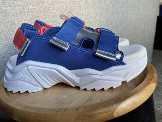 Mark Nason Blue White Smart Block-ravi Strap Sandals 133199 Womens sz9 133199