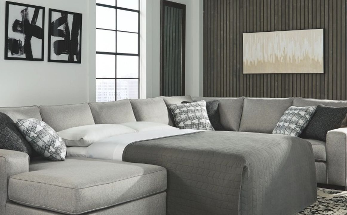 Marsing Nuvella - Slate -Sleeper Sectional with Chaise