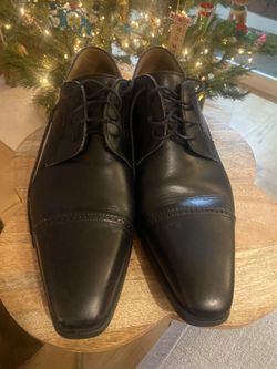 Black Leather Men’s Dress Shoe / Magnanni Shoes Size 8.5 / Black Leather Dress Shoes