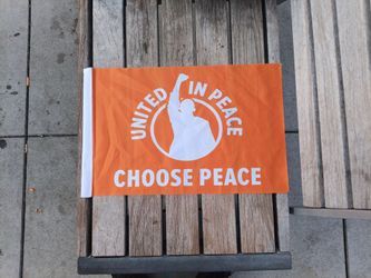 United In Peace Choose Peace Orange Flag