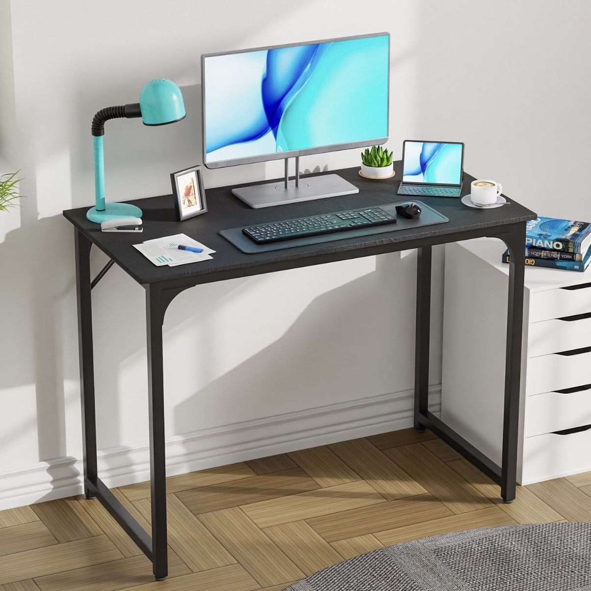 39 Inch Computer Desk | Black | Office Desk