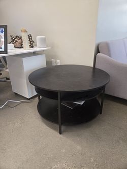 Round Coffee Table with Storage