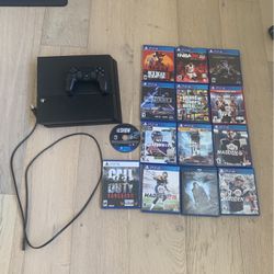 PS4 with lots of games.