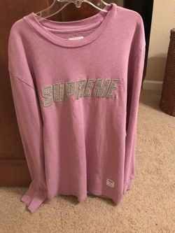 Large supreme reflective long sleeve magenta