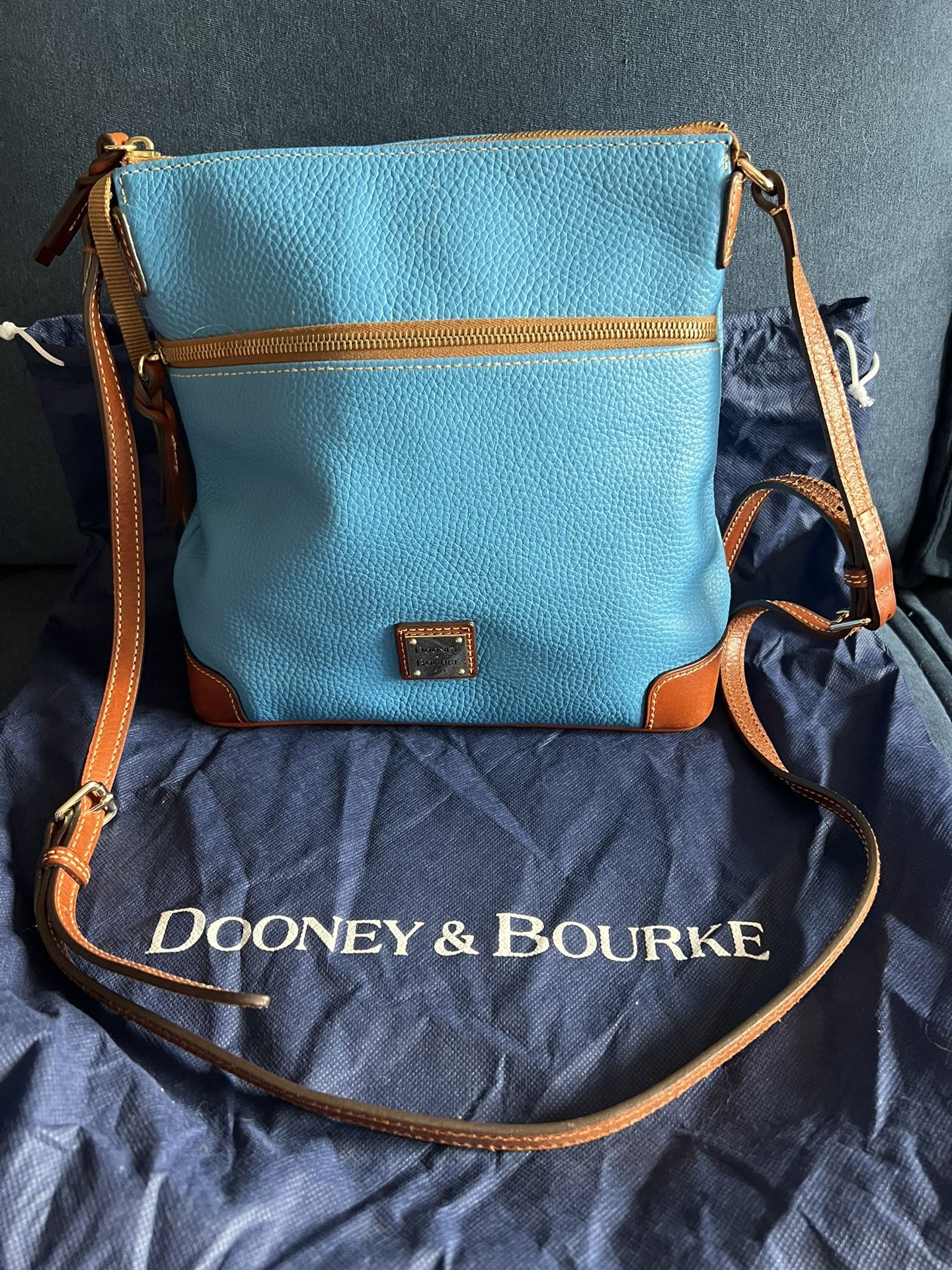 Dooney & Bourke Pebble Grain Crossbody Blue Purse Bag Gift